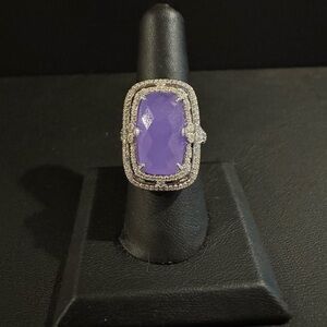 Judith Ripka Lavender Quartzite and Sterling Silver Ring